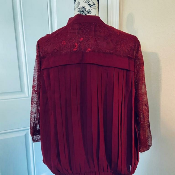 Burgundy Kate and Mallory Bomber Jacket - Picture 4 of 5